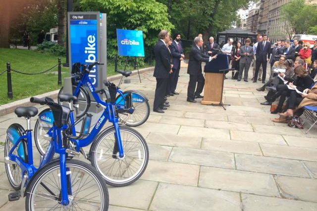 At the CitiBike unveiling